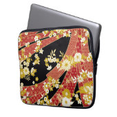 Floral Mix Kimono Pattern ラップトップスリーブ (正面左)