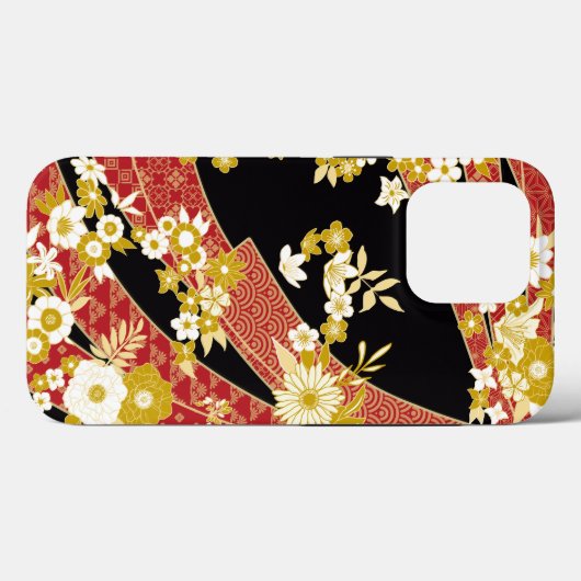 Floral Mix Kimono Pattern Case-Mate iPhoneケース (裏面 (横))