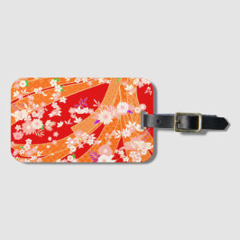 Floral Mix Kimono Pattern Spring ラゲッジタグ