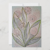 Floral Mixed Media Design Flat Card (正面)