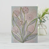 Floral Mixed Media Design Flat Card (スタンド正面)