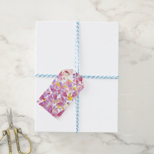 Floral, mixed petals prinf Small Gift Bag ギフトタグ (より糸付き)