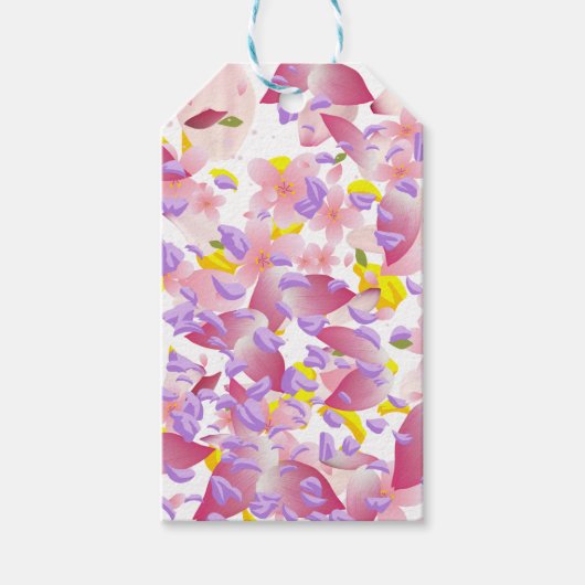 Floral, mixed petals prinf Small Gift Bag ギフトタグ (正面)