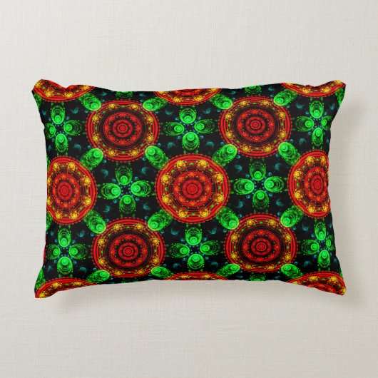 Floral Modern Boho Elegant Abstract Pattern #504 アクセントクッション (正面)