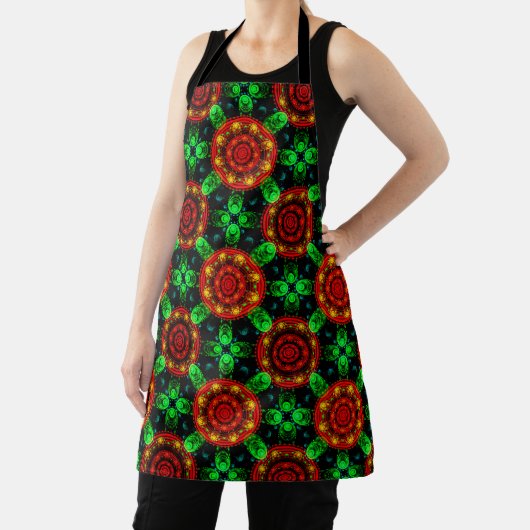Floral Modern Boho Elegant Abstract Pattern #504 エプロン (インサイチュ)