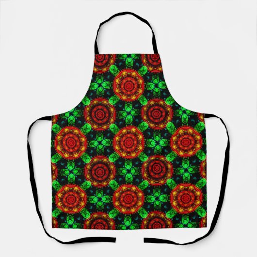 Floral Modern Boho Elegant Abstract Pattern #504 エプロン (正面)