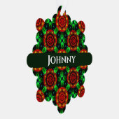 Floral Modern Boho Elegant Abstract Pattern #504 オーナメントカード (右)