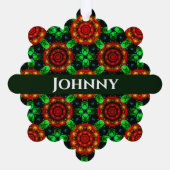 Floral Modern Boho Elegant Abstract Pattern #504 オーナメントカード (裏面)