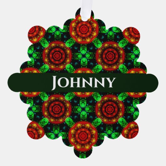 Floral Modern Boho Elegant Abstract Pattern #504 オーナメントカード (正面)