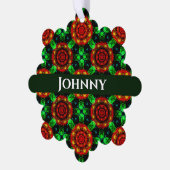 Floral Modern Boho Elegant Abstract Pattern #504 オーナメントカード (左)