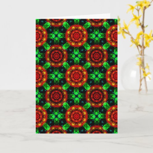 Floral Modern Boho Elegant Abstract Pattern #504 カード (黄色い花)