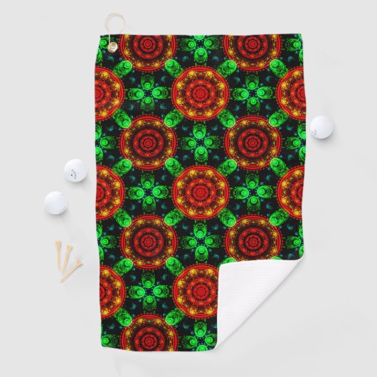 Floral Modern Boho Elegant Abstract Pattern #504 ゴルフタオル (インサイチュ)
