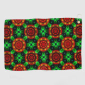Floral Modern Boho Elegant Abstract Pattern #504 ゴルフタオル (横)