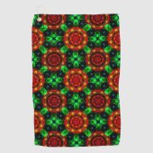 Floral Modern Boho Elegant Abstract Pattern #504 ゴルフタオル (正面)
