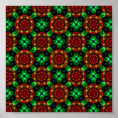 Floral Modern Boho Elegant Abstract Pattern #504 ポスター (正面)