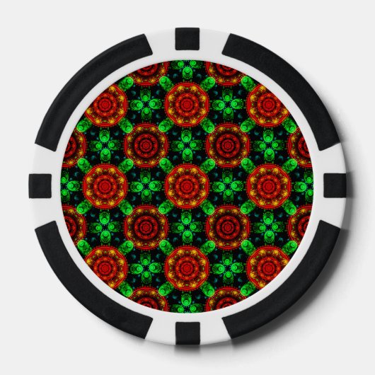Floral Modern Boho Elegant Abstract Pattern #504 ポーカーチップ (正面)