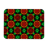 Floral Modern Boho Elegant Abstract Pattern #504 マグネット (横)