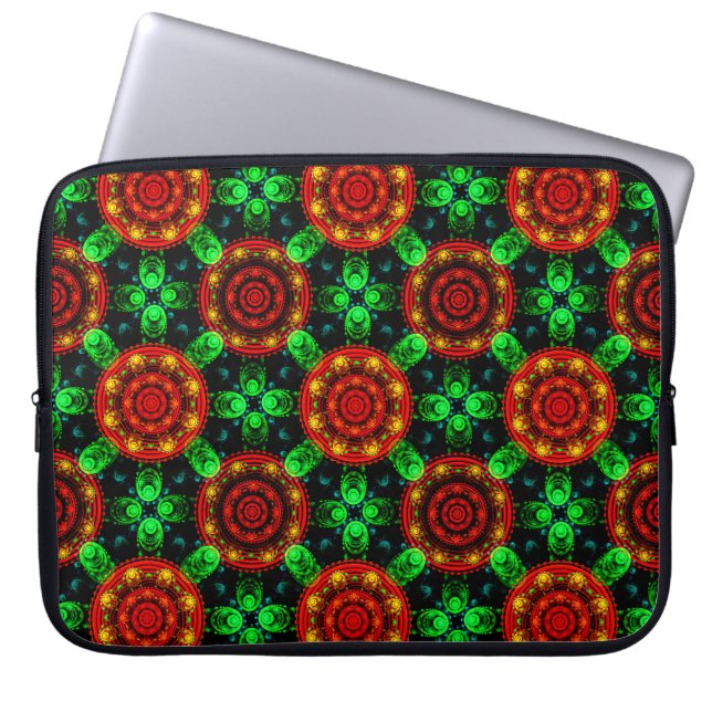 Floral Modern Boho Elegant Abstract Pattern #504 ラップトップスリーブ (正面)