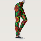 Floral Modern Boho Elegant Abstract Pattern #504 レギンス (右)