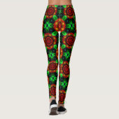 Floral Modern Boho Elegant Abstract Pattern #504 レギンス (裏面)