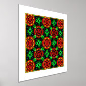 Floral Modern Boho Elegant Abstract Pattern #504 箔ポスター (レイダウン)