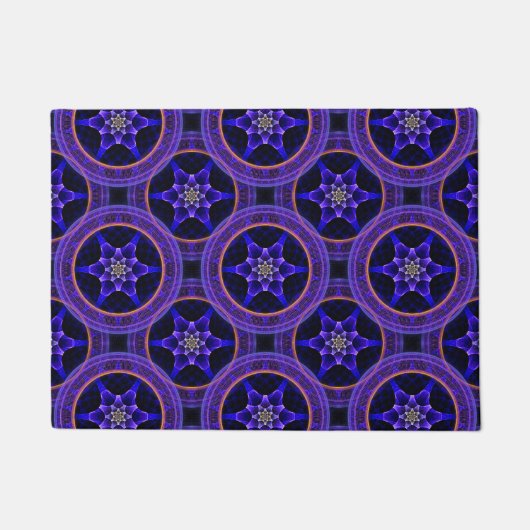 Floral Modern Boho Elegant Abstract Pattern #505 ドアマット (正面)