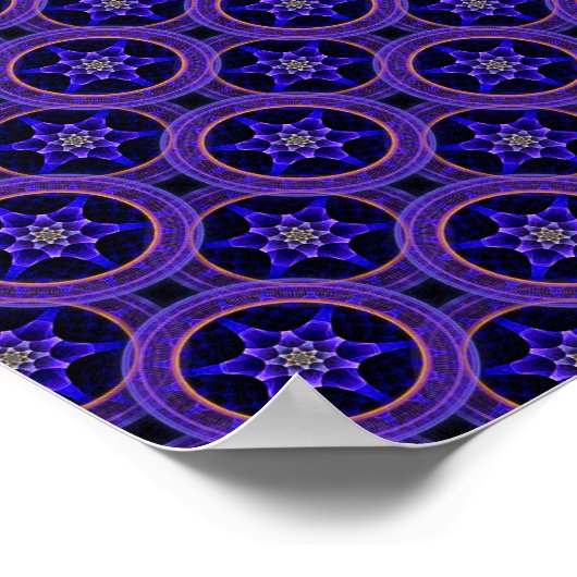 Floral Modern Boho Elegant Abstract Pattern #505 ポスター (角)