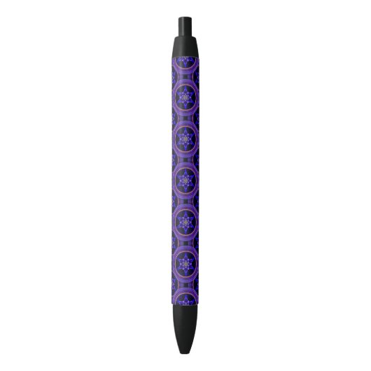 Floral Modern Boho Elegant Abstract Pattern #505 黒ボールペン (正面縦)