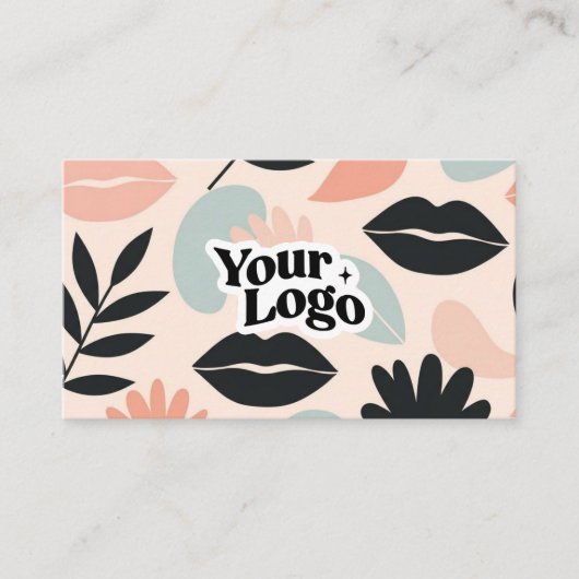 Floral Modern Business Card – Qr code  名刺 (正面)