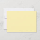 Floral Modern Butter Yellow Wedding RSVP Card (裏面)