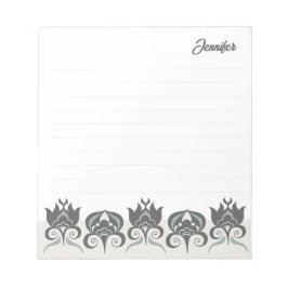 Floral modern elegant earthy CC1290 lined ノートパッド