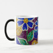 floral modern mosaic pattern ceramic mug モーフィングマグカップ (左)