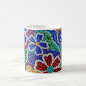 floral modern mosaic pattern ceramic mug モーフィングマグカップ (中央)