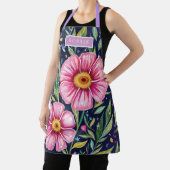 Floral Modern Wildflowers Girly Elegant Stylish エプロン (インサイチュ)