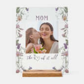 Floral Mom the Heart of it All Photo Acrylic アクリルサイン (正面)