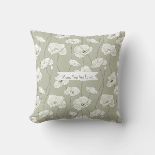 Floral Mom, You Are Loved クッション (正面)