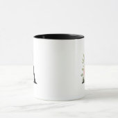 Floral Monogram A Mug – Elegant Letter A with Soft マグカップ (中央)