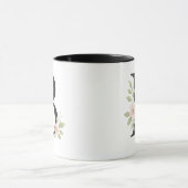 Floral Monogram B Mug – Elegant Letter B with Soft マグカップ (中央)