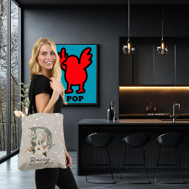 Floral Monogram D – Radiant Botanical Letter Art トートバッグ