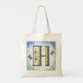 floral Monogram H  トートバッグ (裏面)