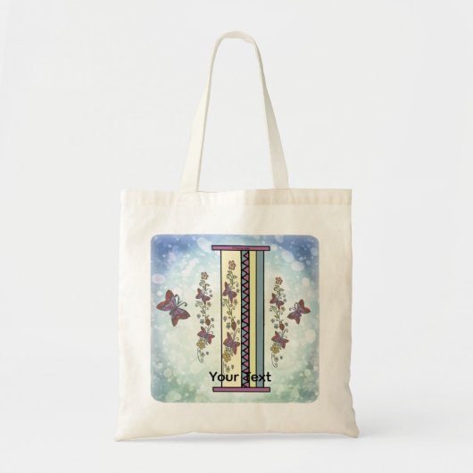 floral Monogram I トートバッグ (正面)