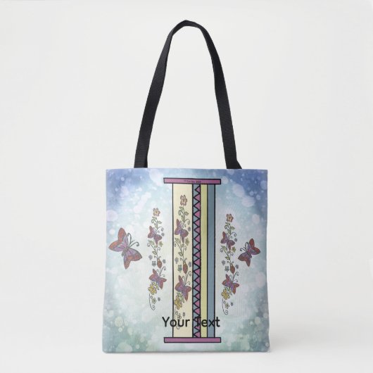 floral Monogram I トートバッグ (正面)