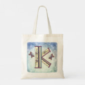 floral Monogram K  トートバッグ (裏面)