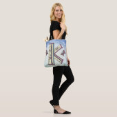 floral Monogram K  トートバッグ (モデル)