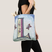 floral Monogram L トートバッグ (クローズアップ)