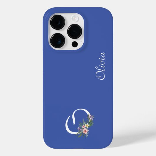 Floral Monogram Letter O Retirement Gift Case-Mate iPhoneケース (裏面)