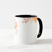 Floral Monogram Mug – Elegant Letter J Coffee Cup マグカップ (正面右)