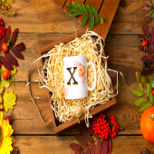 Floral Monogram Mug –Elegant Letter X-writ u name" マグカップ