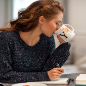 Floral Monogram Mug –Elegant Letter Y-writ u name マグカップ