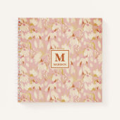 Floral Monogram Notebook Journal ノートブック (正面)